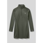 TOMMY LIFE Haki Yarım Fermuarlı Dik Yaka Standart Kalıp Kadın Sporcu Tunik - 97309