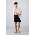 TOMMY LIFE Hızlı Kuruyan Standart Fit Deniz Şortu, M, T11ER-81237, Lacivert, Erkek