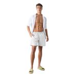 TOMMY LIFE Hızlı Kuruyan Standart Fit Deniz Şortu, XL, T11ER-81237, Beyaz, Erkek