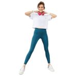 TOMMY LIFE Kadın Aktif Giyim Tayt, Yüksek Bel, Streç Slim Fit, Zümrüt, M Beden