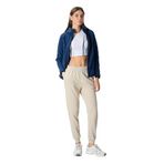TOMMY LIFE Kadın Eşofman Altı, Bej, Kompakt Pamuklu, Kalın Dokulu, Standart Fit, XL Beden