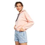 TOMMY LIFE Kadın Kapüşonlu Sweatshirt, Pembe, Uzun Kol, Rahat Form, XL Beden