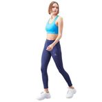 TOMMY LIFE Kadın Lacivert Yüksek Bel Toparlayıcı Slim Fit Dar Paça Tayt, XS