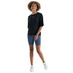 TOMMY LIFE Kadın Oversize Kısa Kol T-Shirt, O Yaka, Baskı Detaylı, Siyah, XL