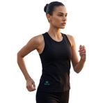 TOMMY LIFE Kadın Spor Atlet, Standart Fit, Çapraz Sırt Detaylı, Siyah, XL