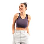 TOMMY LIFE Kadın Spor Büstiyer, Crop Top, Dar Kalıp, U Yaka, Lacivert, S Beden