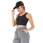 TOMMY LIFE Kadın Spor Büstiyer, Füme, Crop Top, U Yaka, XS Beden