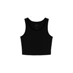 TOMMY LIFE Kadın Spor Büstiyer, Siyah, Crop Top, U Yaka, M Beden