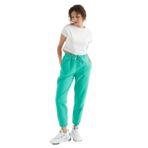 TOMMY LIFE Kadın Yüksek Bel Jogger Polar Eşofman Alt, Deniz Yeşili, XL