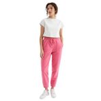 TOMMY LIFE Kadın Yüksek Bel Jogger Polar Eşofman Alt, Şeker Pembe, XL