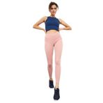 TOMMY LIFE Kadın Yüksek Bel Streç Slim Fit Dar Paça Tayt, Pembe, XL