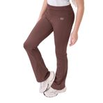 TOMMY LIFE Kahverengi Esnek Standart Fit Basic Performans İspanyol Paça Kız Çocuk Taytı