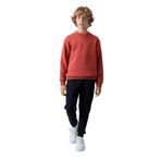 TOMMY LIFE Kiremit-Lacivert Pamuklu Kalın İçi Tüylü Standart Fit Nakışlı Erkek Çocuk Eşofman Takımı, 12-13 Yaş