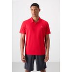 Tommy Life Kırmızı Logo Baskılı Standart Kalıp Polo Yaka Aktif Spor Erkek T-Shirt - 88252 - 2XL