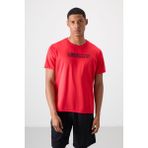 Tommy Life Kırmızı Nefes Alan Dokulu İnce Esnek Standart Fit Erkek Performans T-Shirt - 88385 - 2XL