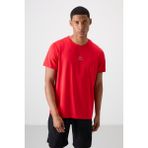 Tommy Life Kırmızı Nefes Alan Dokulu İnce Esnek Standart Fit Erkek Performans T-Shirt - 88387 - 2XL