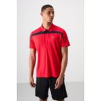 Tommy Life Kırmızı Nefes Alan Dokulu İnce Esnek Standart Fit Polo Yaka Erkek Performans T-Shirt - 88392 - 2XL