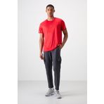 Tommy Life Kirmizi Polyester Nefes Alan Jakarli Ince Esnek Standart Fit Erkek Performans T-Shirt - 88397Izı