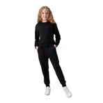 TOMMY LIFE Kız Çocuk Eşofman Takımı, Siyah, Pamuklu, Oversize, 6-7 Yaş