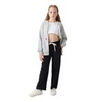 TOMMY LIFE Kız Çocuk Spor Giyim Eşofman Altı, Pamuklu İçi Tüylü, Standart Fit, Siyah, 7-8 Yaş