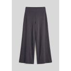 Tommy Life Koyu Gri Comfort Fit Geniş Paça Korsajlı Palazzo Kadın Pantolon - 94681 - XL