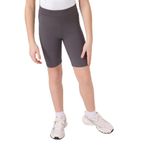 TOMMY LIFE Koyu Gri Pamuklu Kısa Paça Standart Fit Kız Çocuk Taytı, 9-10 Yaş