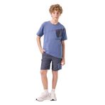 TOMMY LIFE Koyu Mavi-Kot Lacivert Pamuklu Oversize Fit Erkek Çocuk Eşofman Takımı, 9-10 Yaş