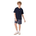 TOMMY LIFE Lacivert-Kot Lacivert Pamuklu Oversize Fit Erkek Çocuk Eşofman Takımı, 7-8 Yaş