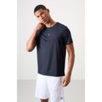 Tommy Life Lacivert Nefes Alan Dokulu İnce Esnek Standart Fit Erkek Performans T-Shirt - 88391 - 2XL