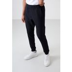 TOMMY LIFE Lacivert Pamuk Yumuşak Dokulu Standart Fit Nakışlı Erkek Eşofman Alt - 82133