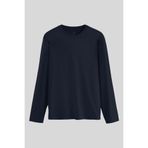 TOMMY LIFE Lacivert Standart Fit Basic O Yaka Uzun Kollu İnce Erkek T-Shirt - 87997