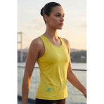 TOMMY LIFE Limon Standart Fit Çapraz Sırt Detaylı Kadın Spor Atlet - 97296 - XL
