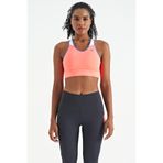 TOMMY LIFE Neon Pembe Spor Büstiyer, Dar Kalıp, XL