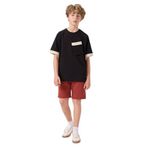 TOMMY LIFE Pamuklu Yumuşak Dokulu Standart Fit Basic Erkek Çocuk Şort, 14-15 Yaş, T17EG-11293, Kiremit, Erkek Çocuk