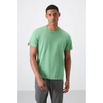 TOMMY LIFE Pastel Yeşil Erkek Basic Kısa Kol Standart Kalıp O Yaka T-shirt - 87911