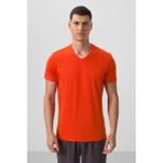 Tommy Life Portakal Basic Kısa Kol Standart Kalıp V Yaka Erkek T-Shirt - 87912