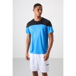 Tommy Life Saks Nefes Alan Dokulu İnce Esnek Standart Fit Erkek Performans T-Shirt - 88386 - 2XL