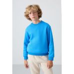 Tommy Life Saks Pamuklu Kalın İçi Tüylü Yumuşak Dokulu Standart Fit Nakışlı Erkek Çocuk Sweatshirt - 11232