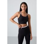 TOMMY LIFE Siyah Esnek Standart Fit Performans Kadın Tayt Takım - 95333