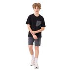 TOMMY LIFE Siyah-Gri Pamuklu Oversize Fit Erkek Çocuk Eşofman Takımı, 8-9 Yaş