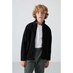 Tommy Life Siyah Kalın Yumuşak Dokulu Standart Fit Nakışlı Polar Erkek Çocuk Sweatshirt - 11223