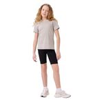 TOMMY LIFE Siyah Pamuklu Kısa Paça Standart Fit Kız Çocuk Taytı, 11-12 Yaş