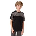 TOMMY LIFE Siyah Pamuklu Yumuşak Dokulu Oversize Fit Nakışlı Erkek Çocuk T-Shirt, 14-15 Yaş