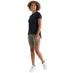 TOMMY LIFE Siyah Sırt Yırtmaç Detaylı O Yaka Kısa Kollu Kadın T-Shirt