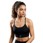 TOMMY LIFE Siyah Standart Fit Baskılı Sırt Detaylı Kadın Spor Büstiyer, M Beden
