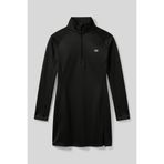 TOMMY LIFE Siyah Yarım Fermuarlı Dik Yaka Standart Kalıp Kadın Sporcu Tunik - 97309