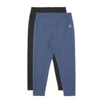 TOMMY LIFE Slim Fit 2'li Paket Kadın Tayt, Antrasit-Petrol, 3XL Beden