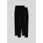 TOMMY LIFE Slim Fit 2li Paket Siyah Kadın Kapri Tayt - 94011