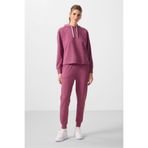 TOMMY LIFE Soft Vişne Kapüşonlu Oversize Kadın Eşofman Takım - 95336
