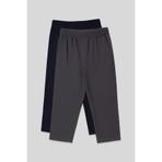 TOMMY LIFE Standart Fit 2li Paket Lacivert-Koyu Gri Erkek Kapri - 83102